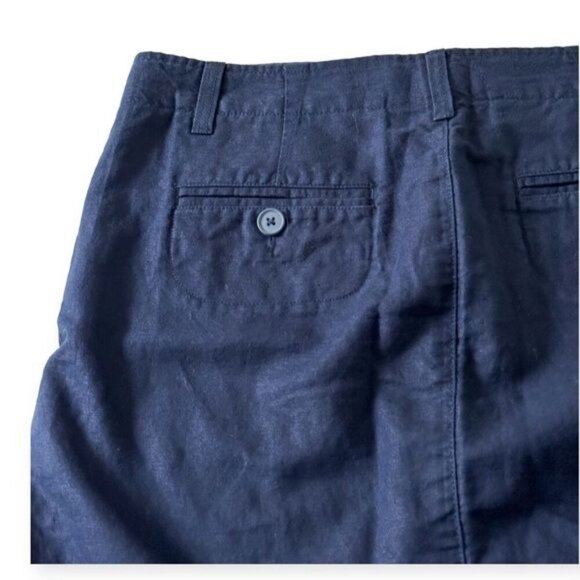 NWT GAP Utility  Mini Skirt, Blue, Size 12 Tall, Linen/Cotton blend - Picture 7 of 10